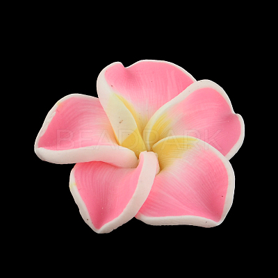 Handmade Polymer Clay 3D Flower Plumeria Beads CLAY-Q192-30mm-11-1