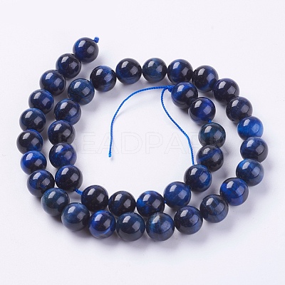 Natural Tiger Eye Beads Strands G-G544-10mm-04-1
