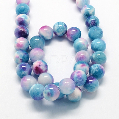 Natural Dyed Persian Jade Gemstone Bead Strands G-R271-6mm-XP19-1