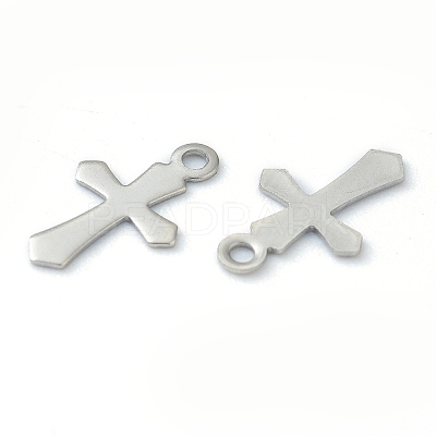 Non-Tarnish 304 Stainless Steel Tiny Cross Charms STAS-H149-05P-1