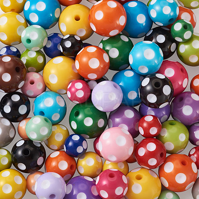 Opaque Acrylic Beads SACR-CW0001-03-1