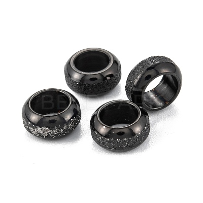 Frosted 201 Stainless Steel European Beads X-STAS-B020-13EB-1