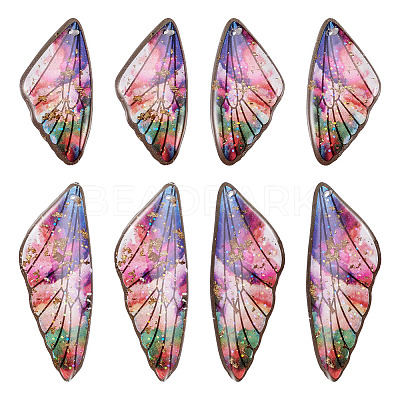 Transparent Resin Wing Pendants Set RESI-TAC0021-01C-1