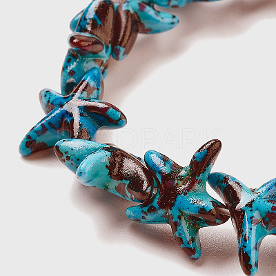 Synthetic Turquoise Dyed Beads Strands G-P507-04Q-1