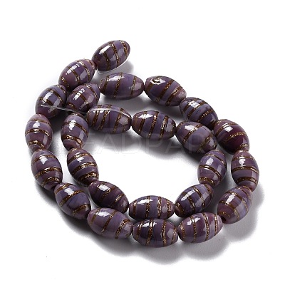 Handmade Gold Sand Lampwork Beads LAMP-F020-35E-1