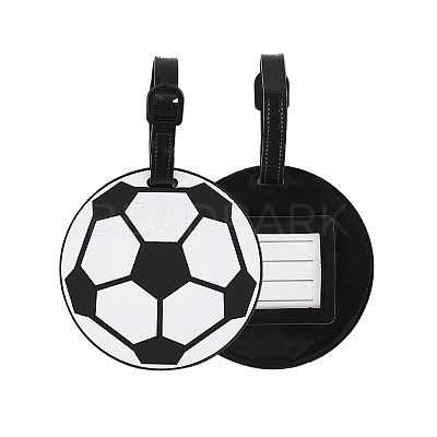 2Pcs Sports Ball Style PVC Luggage Tag AJEW-DJ0004-63A-1