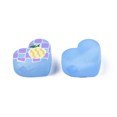 Transparent Printed Acrylic Beads MACR-S373-124-H-1