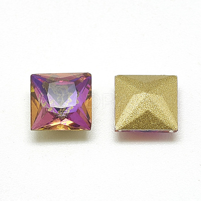 DIY Pointed Back K9 Glass Rhinestone Cabochons RGLA-T053-6x6mm-04-1