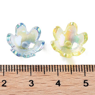 UV Plating Transparent Acrylic Bead Caps MACR-K356-15G-1
