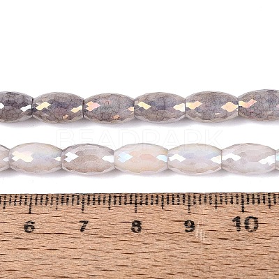 Anti-Tarnish Electroplate Glass Beads Strands EGLA-Q130-02A-02-1