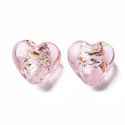 Handmade Lampwork Silver Foil Glass Beads FOIL-T005-01B-1