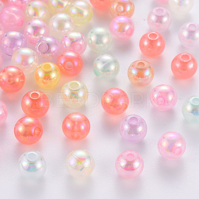 AB Colour Imitation Jelly Acrylic Beads X-MACR-S823-8mm-1