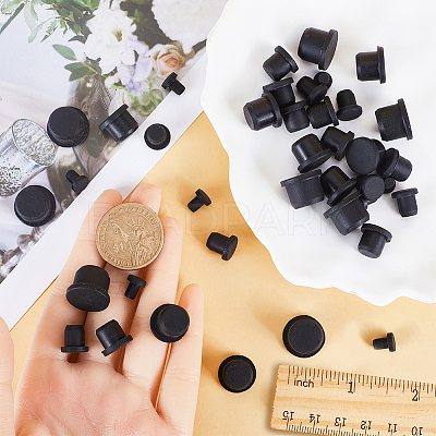 40Pcs 5 Style Silicone Hole Plugs AJEW-GF0008-05A-1