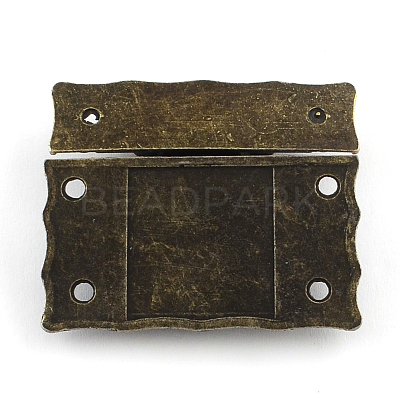 Wooden Box Lock Catch Clasps IFIN-R203-49AB-1