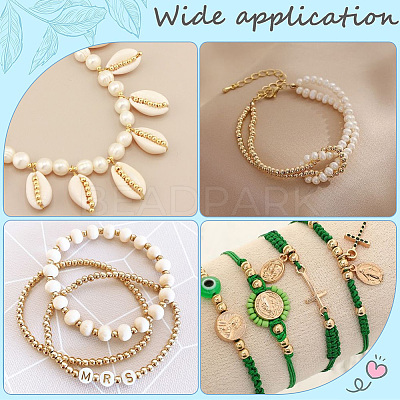 Rack Plating and PVD Vacuum Plating Brass Round Spacer Beads FIND-SP0002-24D-1