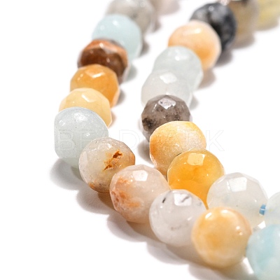 Natural Flower Amazonite Beads Strands G-G545-06-1