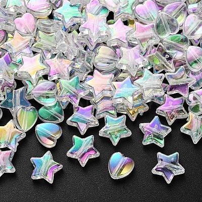30OPcs 2 Style Eco-Friendly Transparent Acrylic Beads TACR-YW0001-71-1