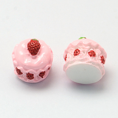 Strawberry Cake Resin Decoden Cabochons CRES-R183-05B-1