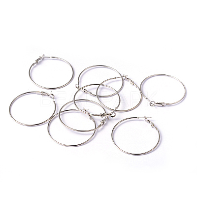 Brass Earring Findings Hoops EC108-3NF-1