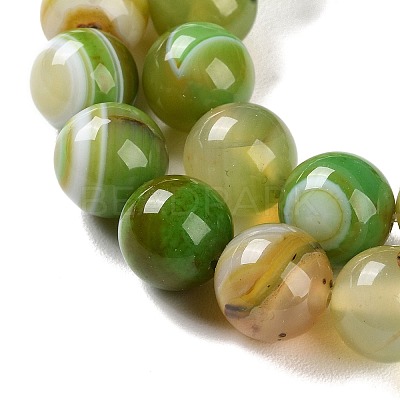 Natural Striped Agate/Banded Agate Beads Strands G-Z060-A01-C02-1