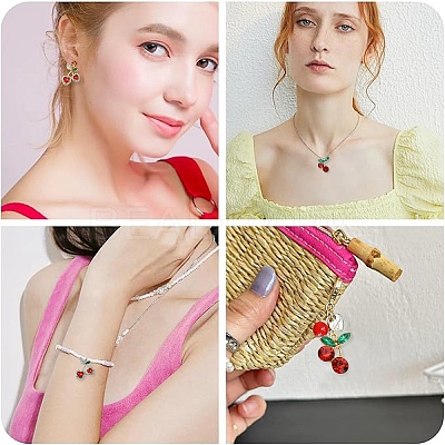 16Pcs 4 Styles Alloy Rhinestone Pendants FIND-YW0012-48-1