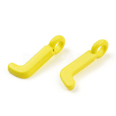 Rack Plating Spray Painted Alloy 1-Loop Link Pendants PALLOY-N176-01J-1