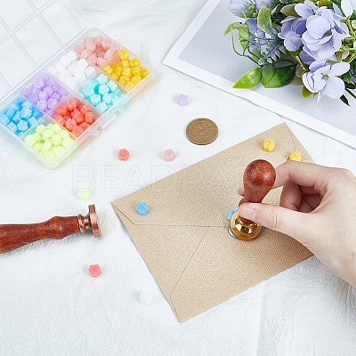 192pcs 8 Colors Paw Print Sealing Wax Particles DIY-CP0009-19-1