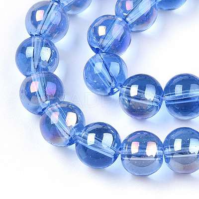 Electroplate Transparent Glass Beads Strands LS-GLAA-T032-T6mm-AB04-1