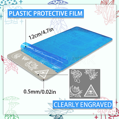 Stainless Steel DIY Nail Art Templates MRMJ-WH0092-056-1