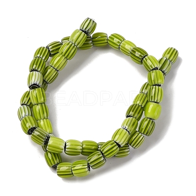 Handmade Lampwork Chevron Beads Strands X-LAMP-K041-01B-26-1