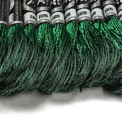 10 Skeins 12-Ply Metallic Polyester Embroidery Floss OCOR-Q057-A15-1