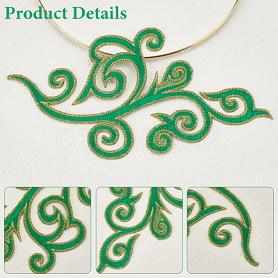 Flower Computerized Embroidery Cloth Iron on/Sew on Patches PATC-WH20017-13A-1