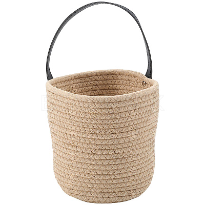 Woven Cotton Storage Baskets AJEW-WH20054-010B-1