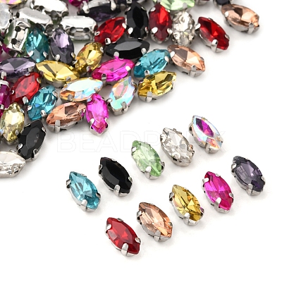 80Pcs 10 Colors Sew on Rhinestone RGLA-FS0001-18-1
