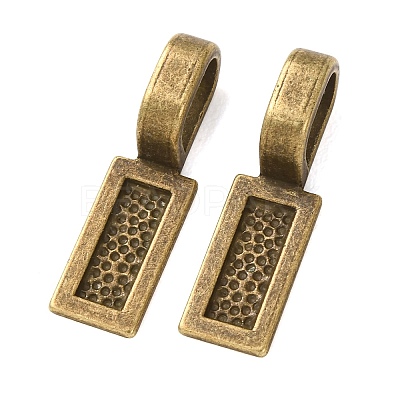 Tibetan Style Alloy Glue-on Flat Pad Bails LS-TIBE-4710-AB-NR-1