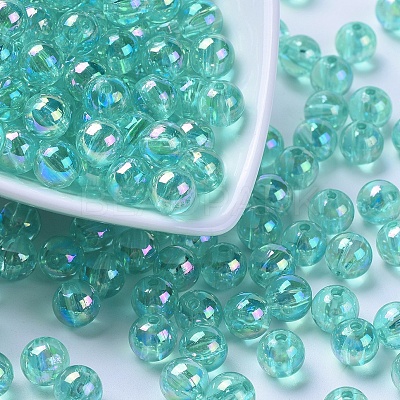 Eco-Friendly Transparent Acrylic Beads X-PL734-9-1