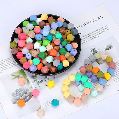 Hexagonal Silicone Focal Beads LS-SI-JX0020A-113-1