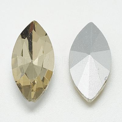 Pointed Back Glass Rhinestone Cabochons RGLA-T083-7x15mm-04-1