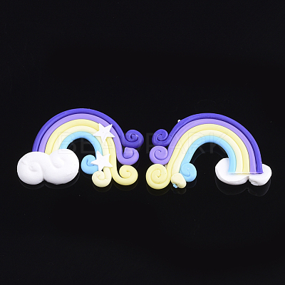 Handmade Polymer Clay Cabochons CLAY-S091-08-1