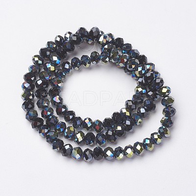 Electroplate Opaque Glass Beads Strands LS-EGLA-A034-P6mm-S02-1