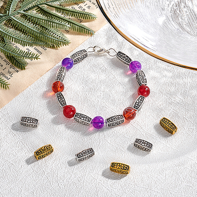 Tibetan Style Alloy Beads TIBEB-FH0001-25-RS-1