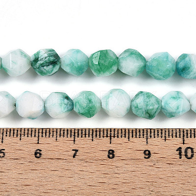 Dyed Natural White Jade Beads Strands G-T139-8mm-45A-1