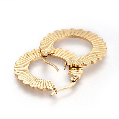 201 Stainless Steel Hoop Earrings X-EJEW-A054-14G-1