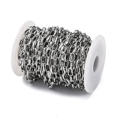 304 Stainless Steel Textured Cable Chains STAS-P386-10P-1