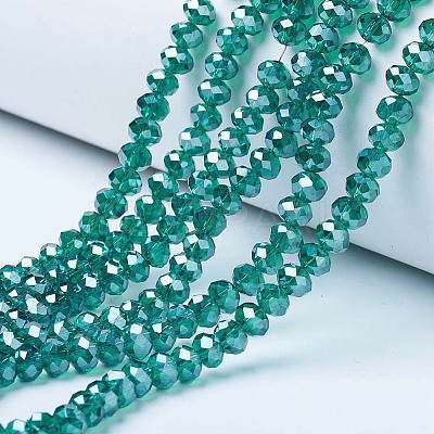 Electroplate Glass Beads Strands EGLA-A034-T10mm-A18-1