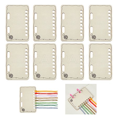 10Pcs MDF Temperature Blanket Reusable Color Chart AJEW-WH0460-155-1