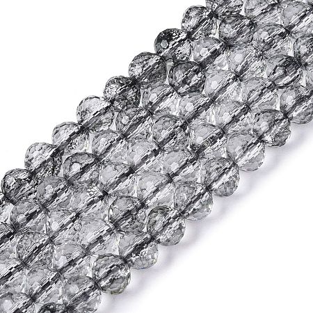 Dyed Transparent Crackle Glass Beads Strands GLAA-Q108-01A-A01-1