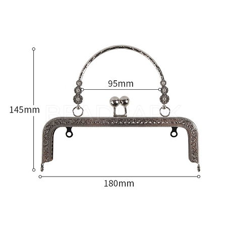 Alloy Kiss Lock Purse Frame Handle PW-WG82AEE-15-1