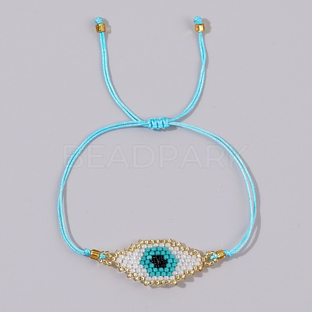 Bohemian Style Handmade Beaded Evil Eye Bracelet for Couples and Friends RR7314-4-1