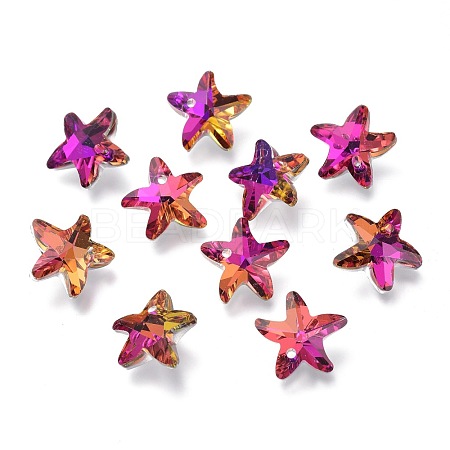 Electroplate Glass Charms GLAA-H101-B-01-1
